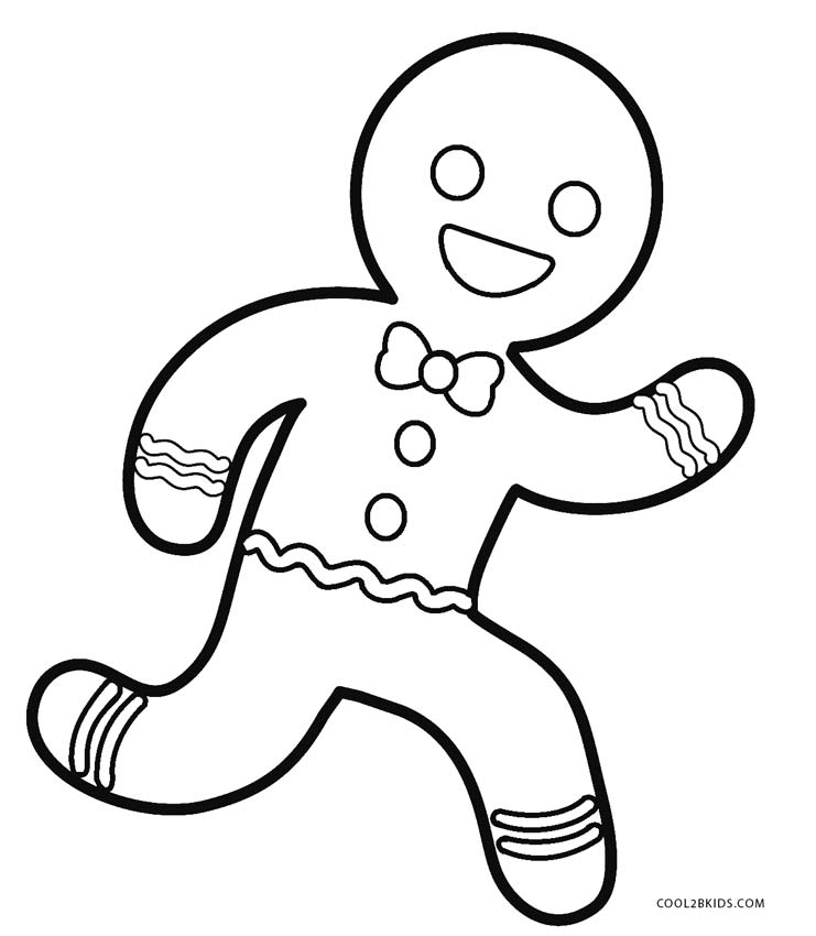 Free printable gingerbread man coloring pages for kids