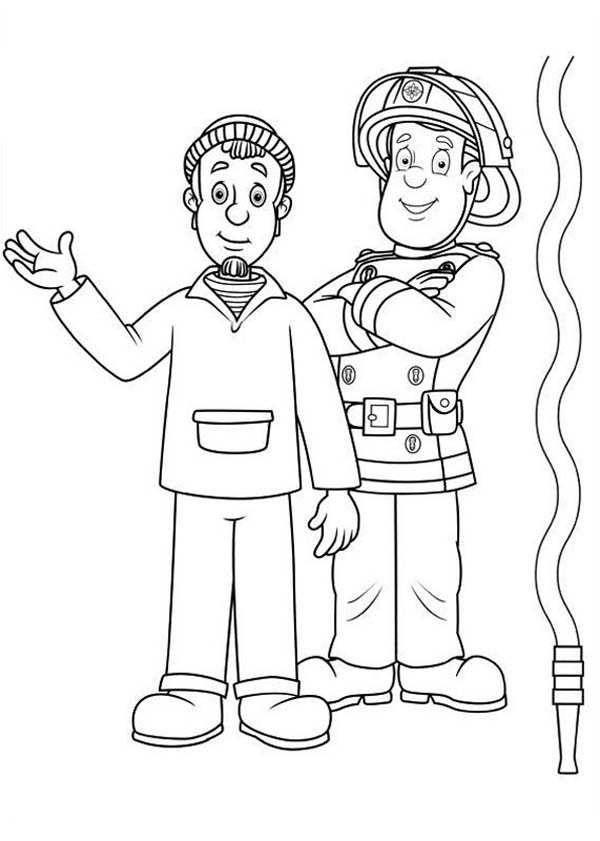 Fireman sam coloring pages