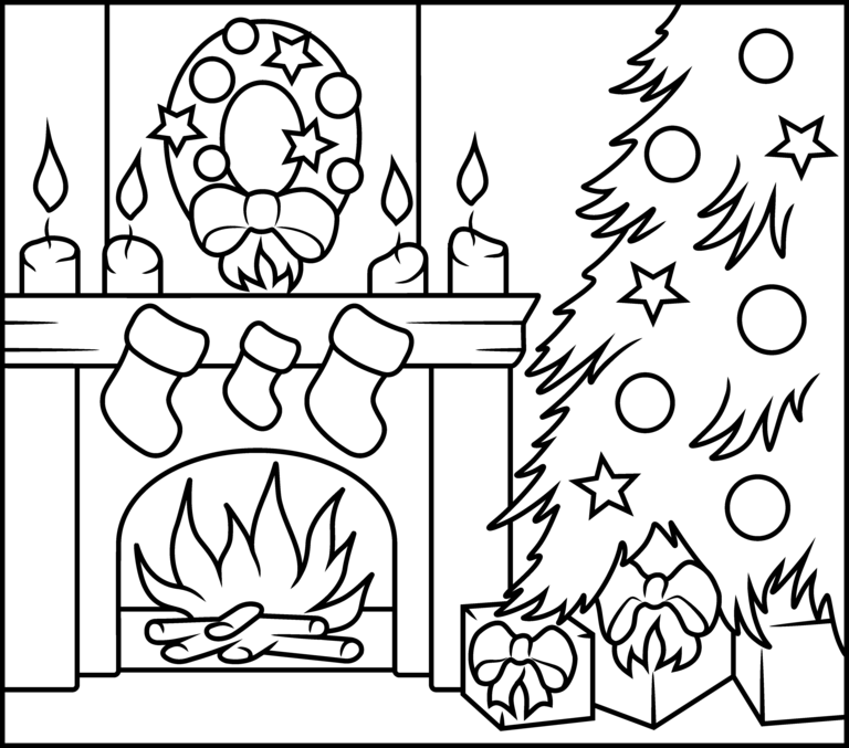 Christmas fireplace