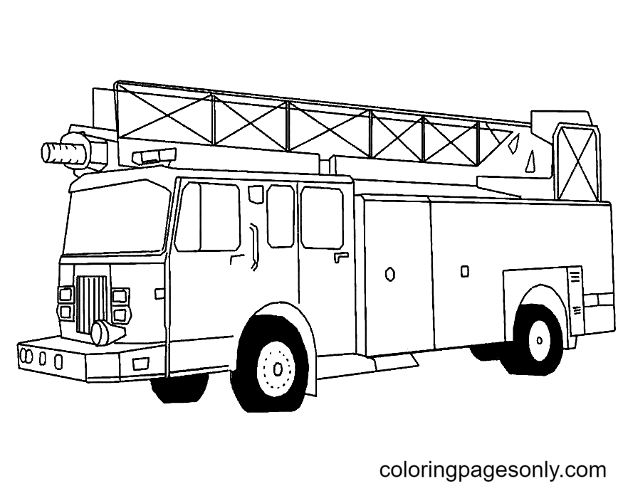 Fire truck coloring pages printable for free download