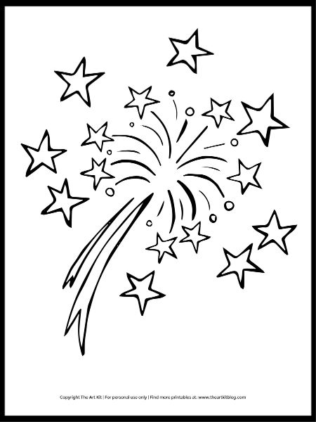 Free festive fireworks coloring page free homeschool deals