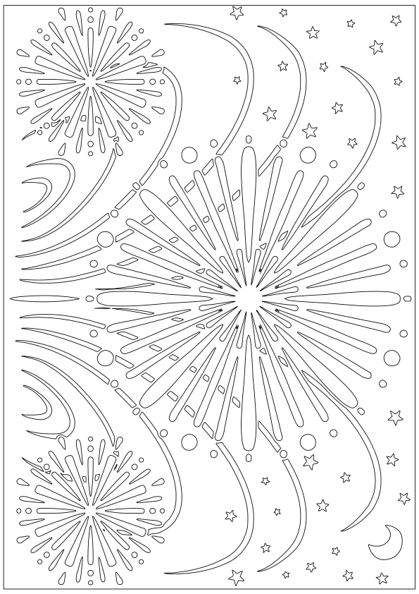 Firework drawing for coloring page free printable nurieworld