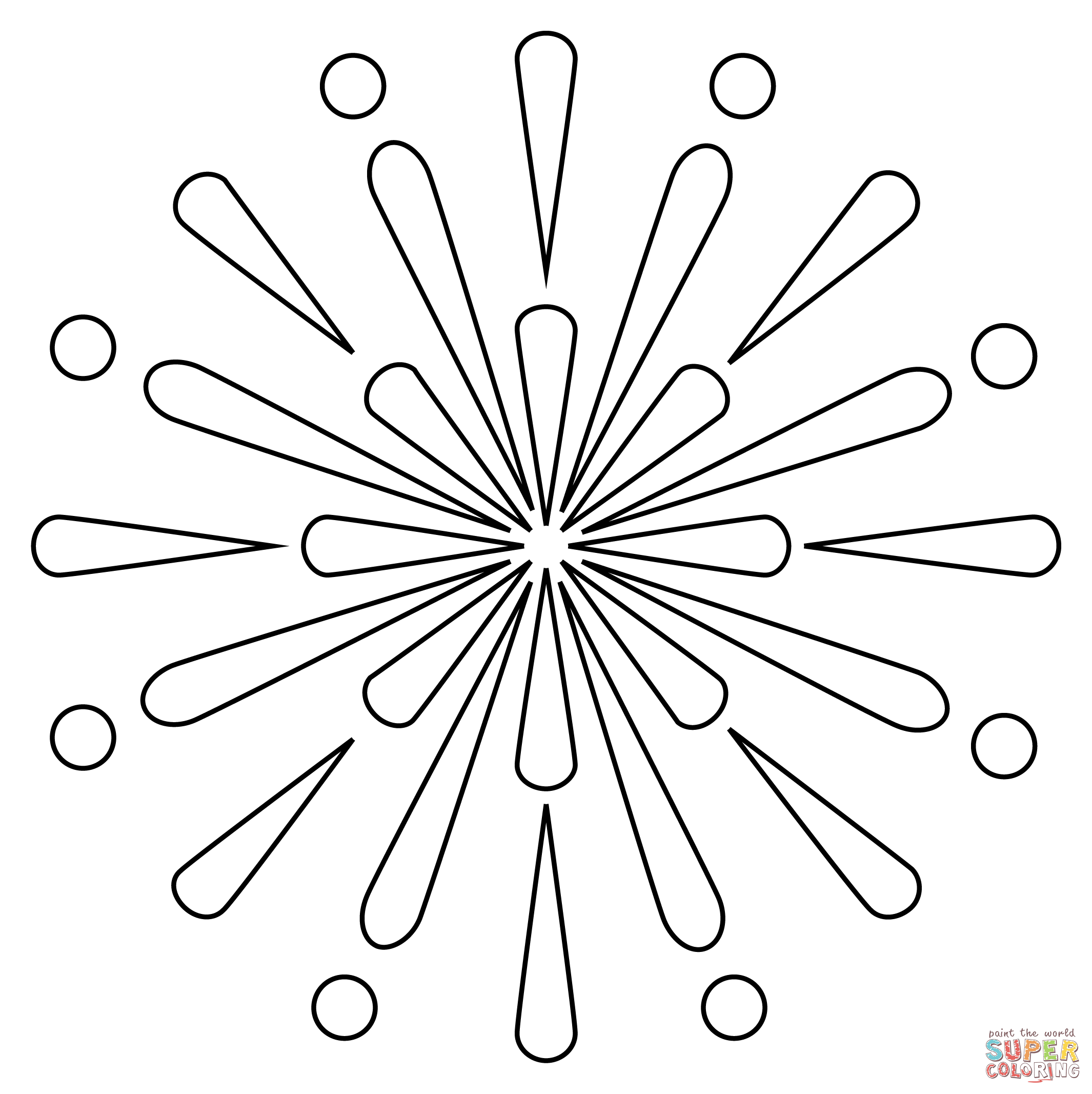 Fireworks coloring page free printable coloring pages