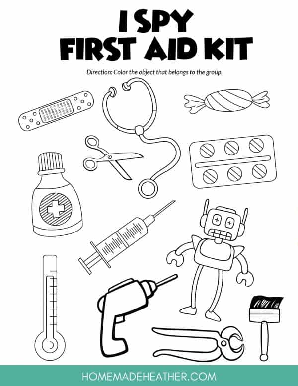 Free first aid activity printables homemade heather