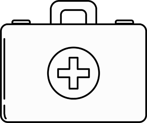 First aid kit coloring page free printable coloring pages