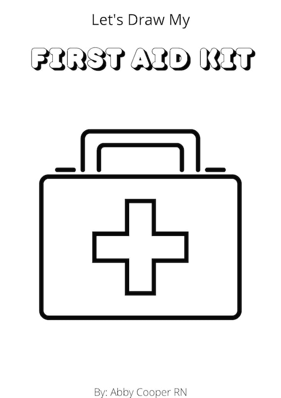 Lets draw a first aid kit worksheet coloring page