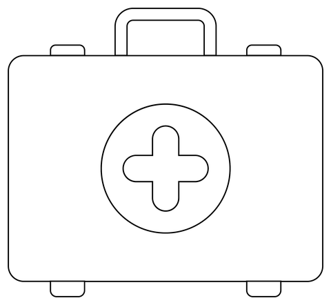 First aid kit coloring page free printable coloring pages