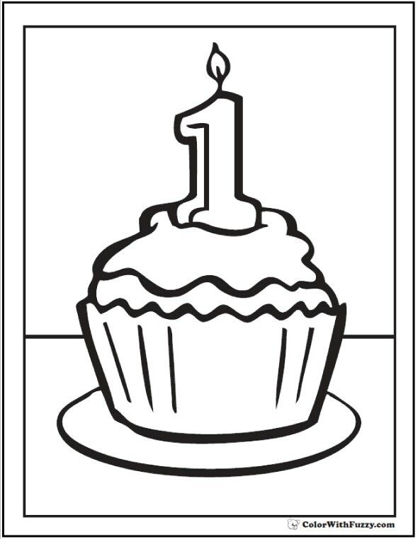 Pin by bree guarini on journees first birthday cupcake coloring pages happy st birthdays coloring pages