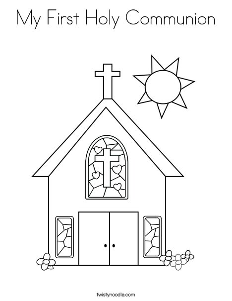 My first holy munion coloring page