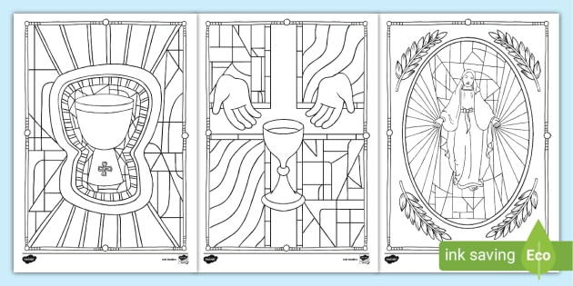 Mindfulness holy communion colouring pages