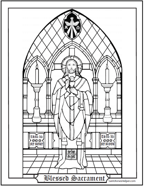 Munion coloring page printables âïâï catholic munion pages