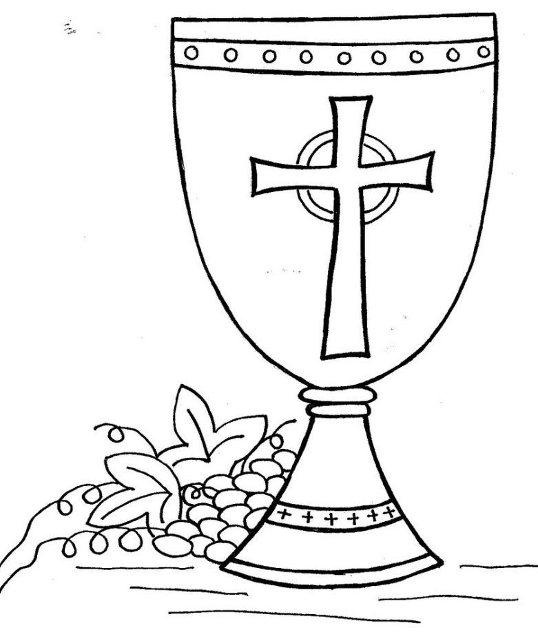 First munion chalice and host coloring page sketch coloring page chalice coloring pages colouring pages