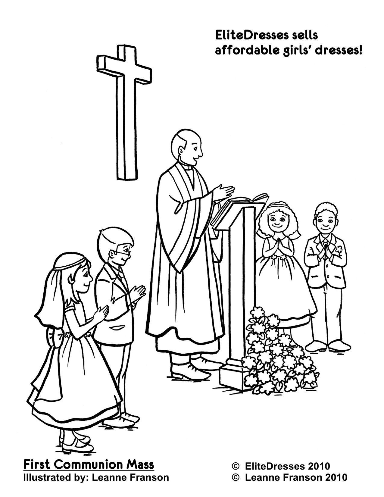 Catholic mass colouring pages estampitas de union dibujos de primera union pãginas para colorear