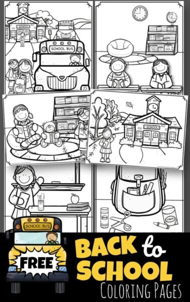 Free back to school coloring pages