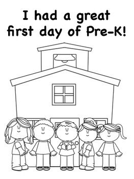 First day of prek coloring pages preschool coloring pages preschool first day kindergarten first day