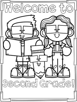 First day of school coloring page freebie by stephany dillon tpt