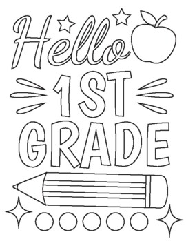 Back to school coloring pages first day of school activities post cards