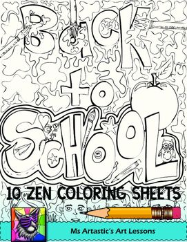 Back to school coloring pages zen doodle coloring sheets school coloring pages first day of school activities beginning of school