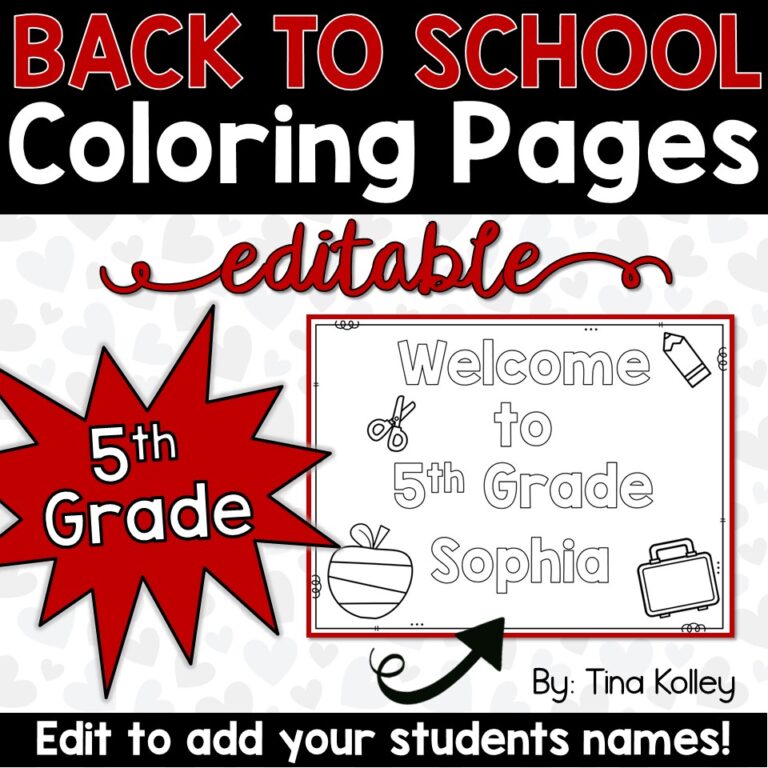 Back to school coloring pages