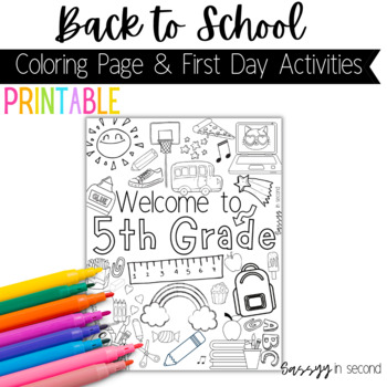 Th grade back to school coloring page first day of school by sassyy in second