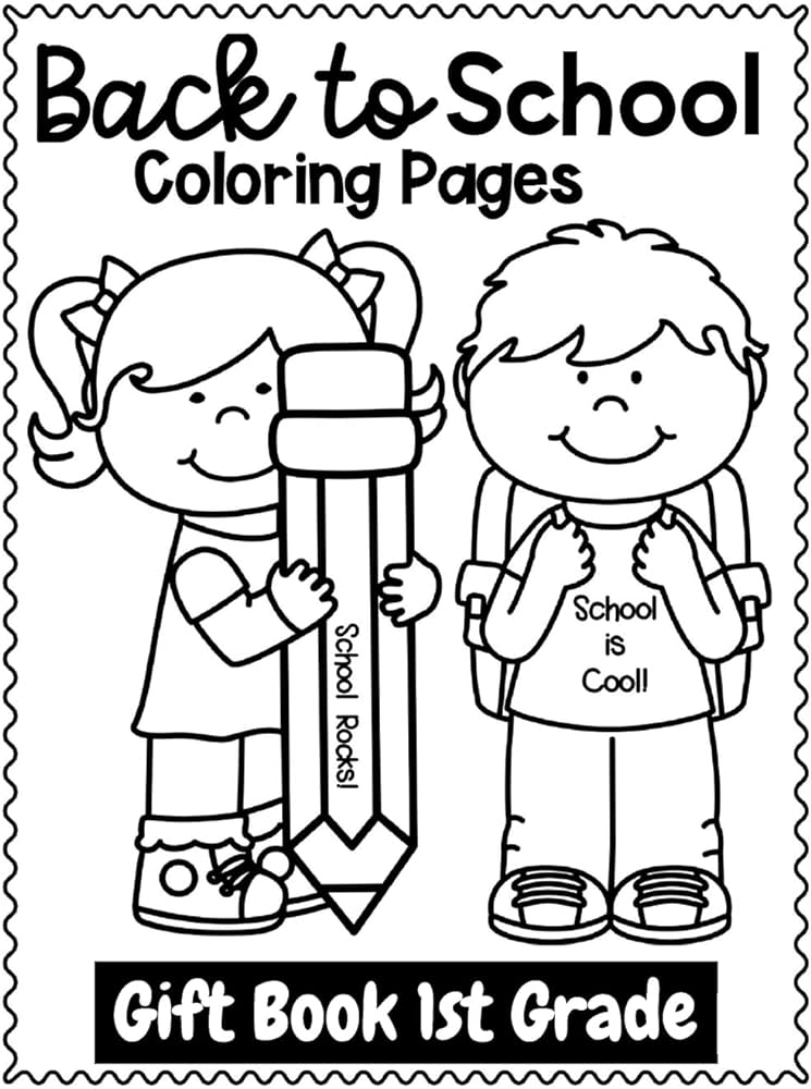 Back to school coloring pages gift book st grade welcome back to school activities book for kids dani marko books