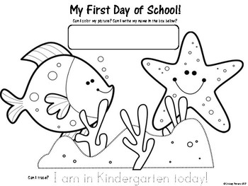 First day of school coloring page for kindergarten by lindsey powers