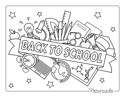 Free back to school coloring pages for kids