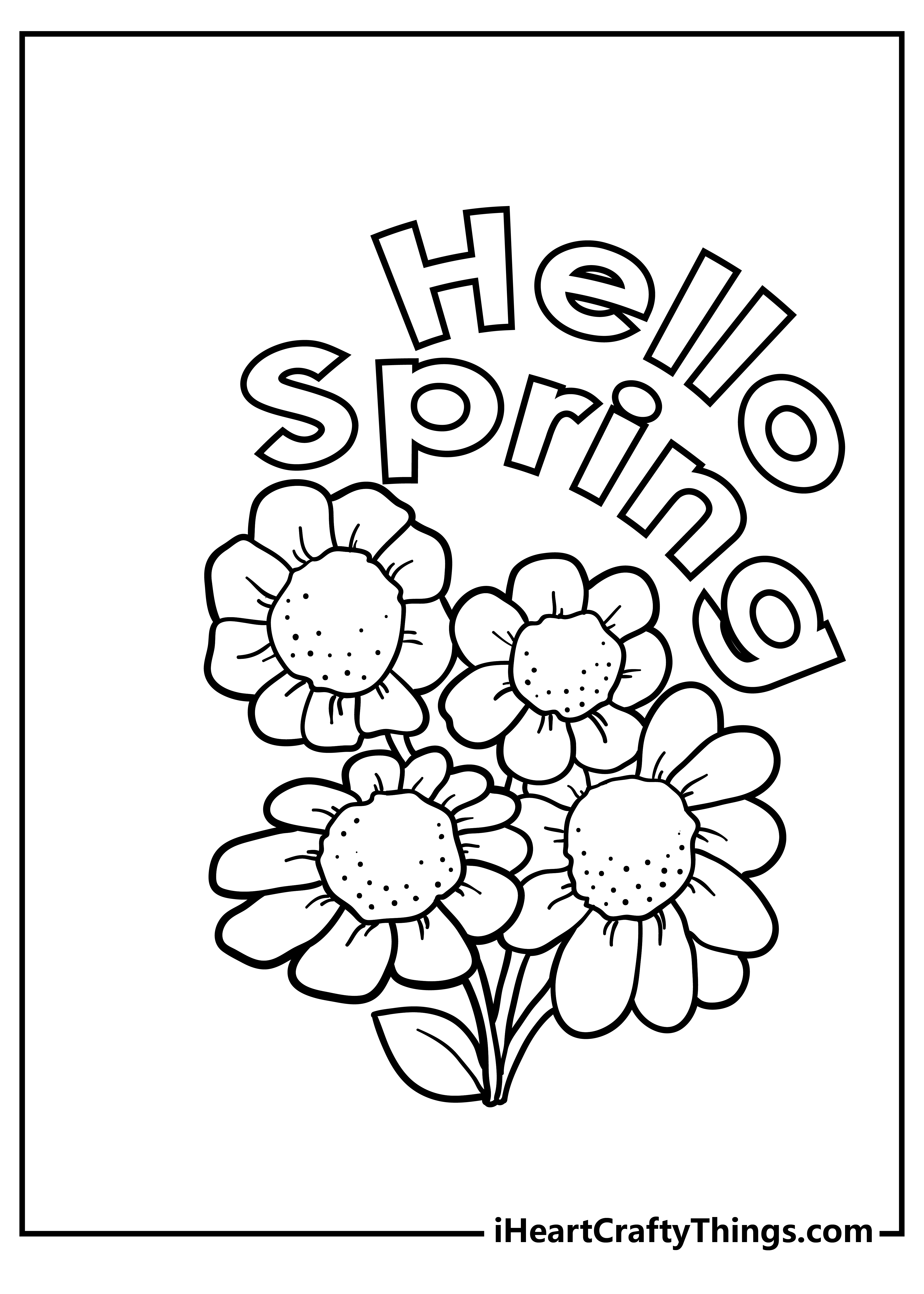 Printable spring coloring pages free printables