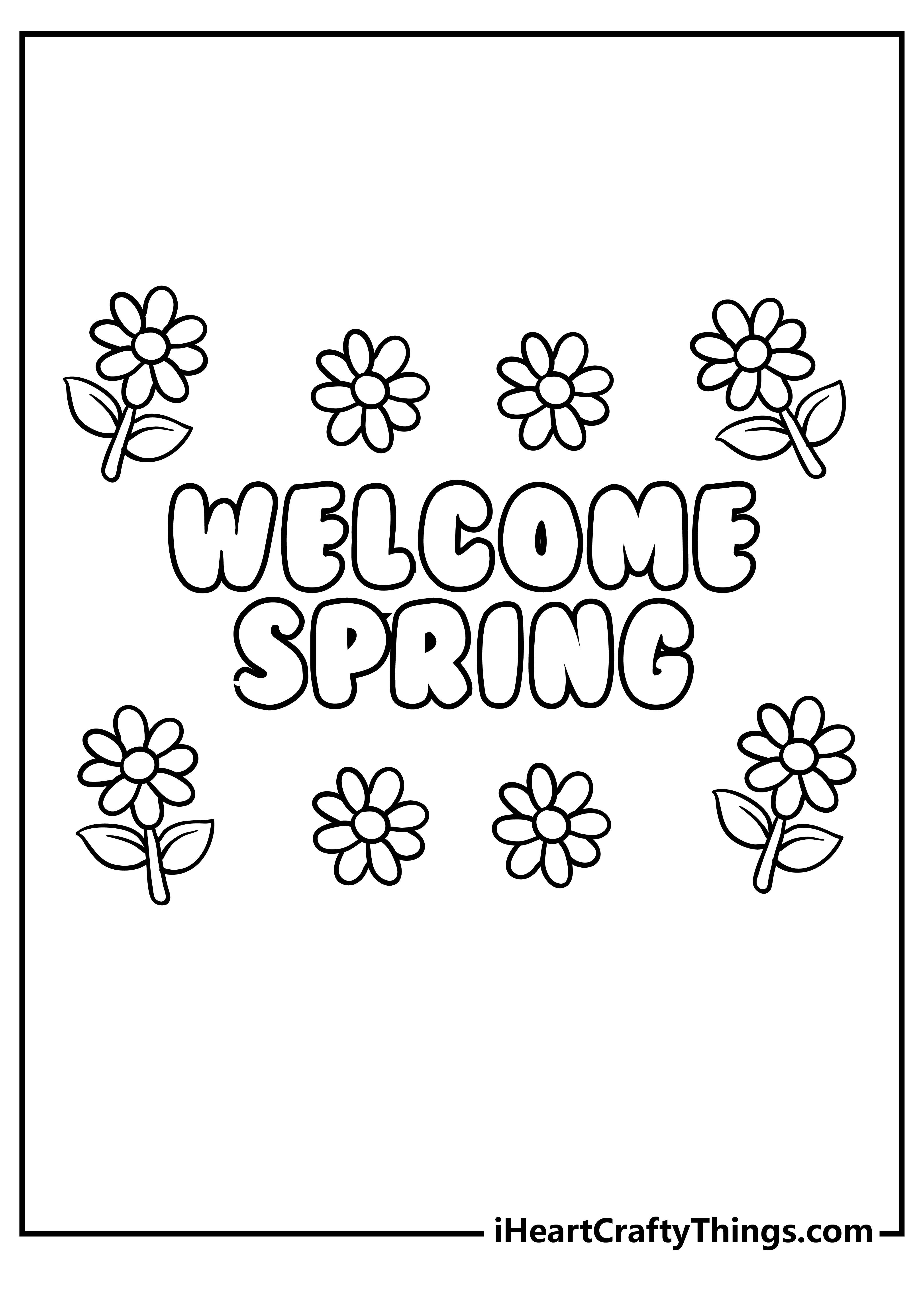 Printable spring coloring pages free printables