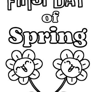 First day of spring coloring pages printable for free download