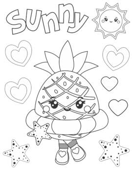 Summer coloring page