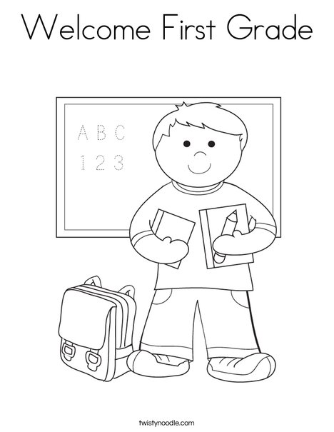 Wele first grade coloring page