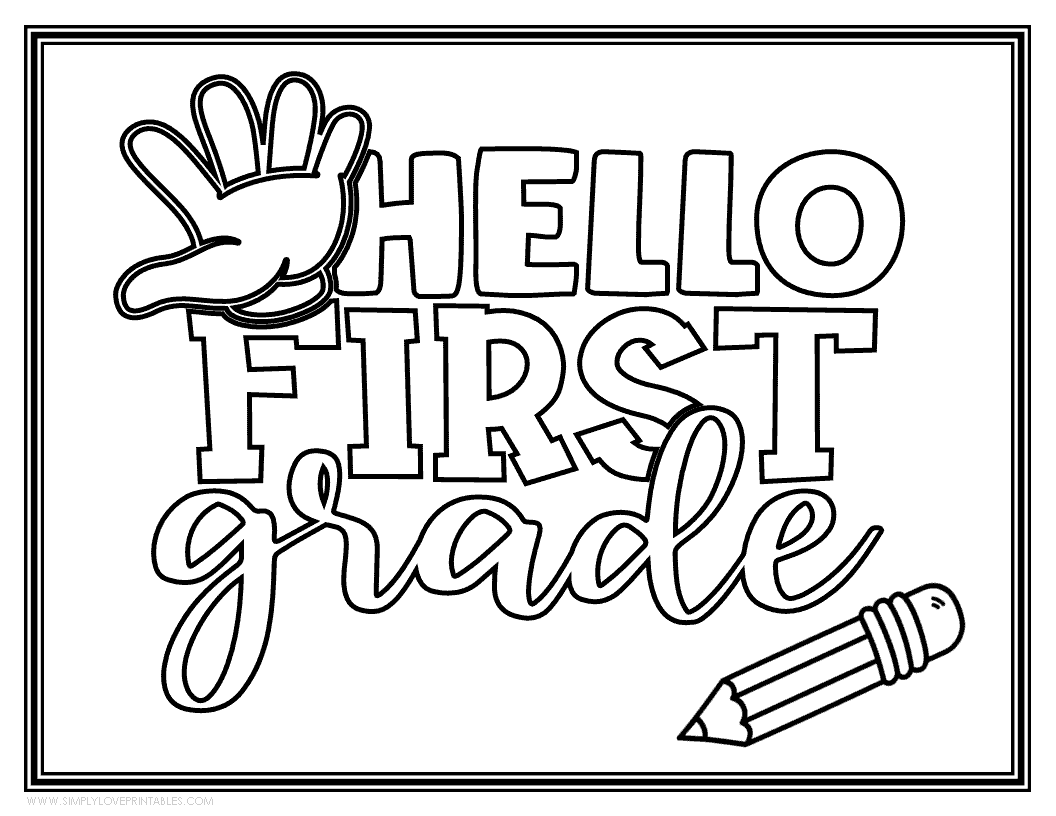 Back to school coloring pages simply love printables