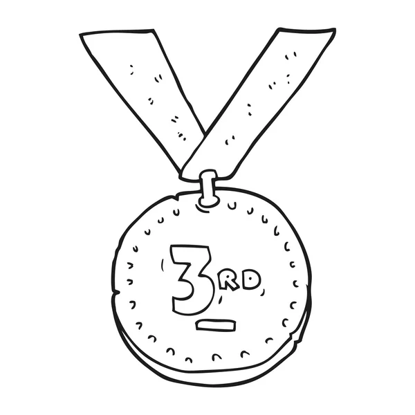 Black and white cartoon first place medal stock vector by lineartestpilot