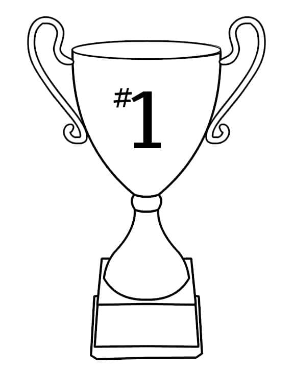 Cool trophy coloring page