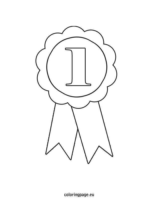 Nd place medal coloring page