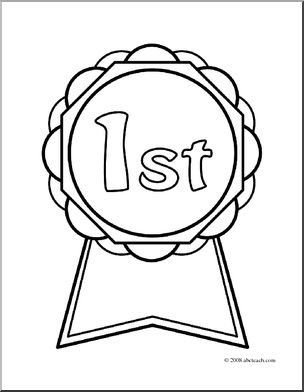 Clip art round st coloring page i