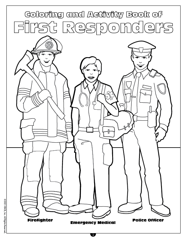 First responders really big coloring books