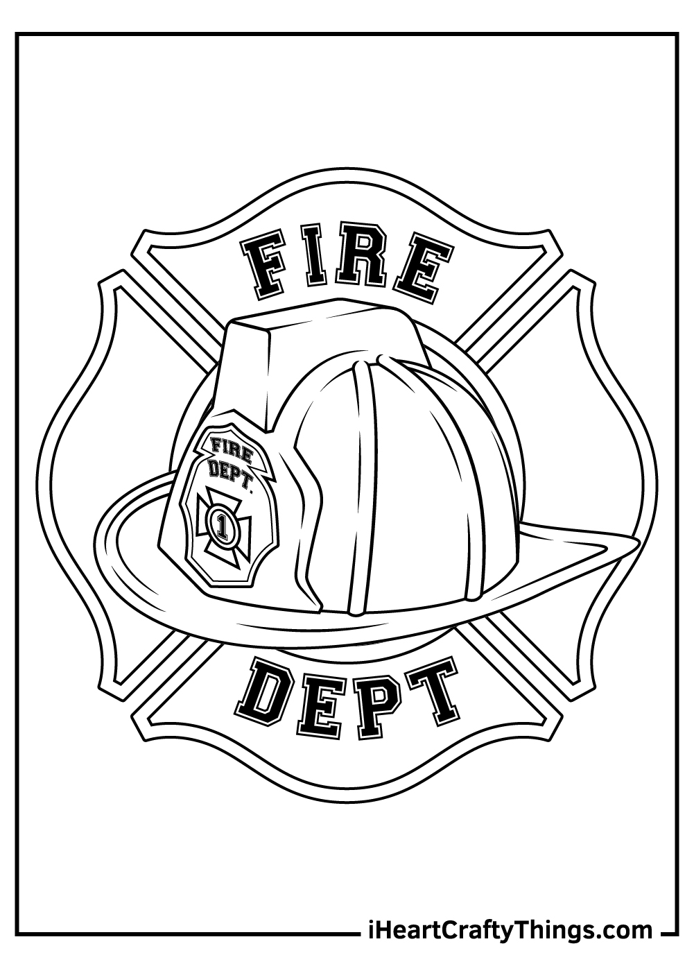 Fire department coloring pages free printables