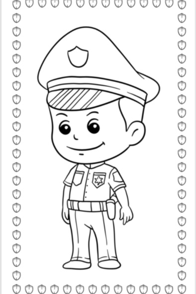 Police officer coloring pages kids activities blog