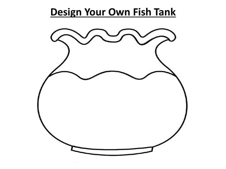 Fish bowl coloring pages printable for free download