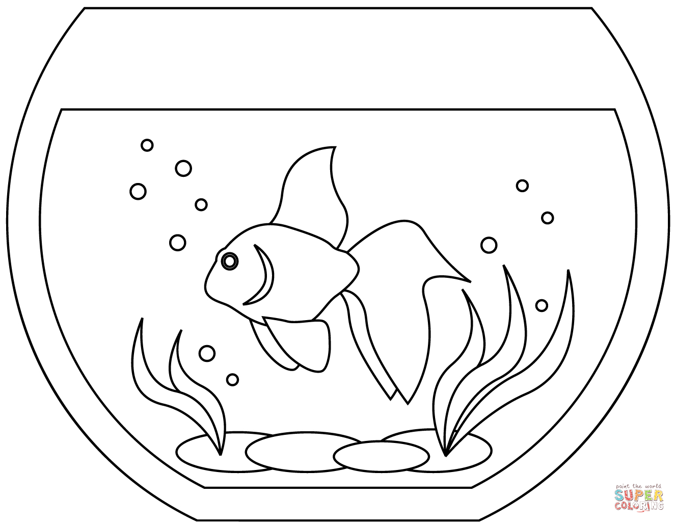 Aquarium coloring page free printable coloring pages