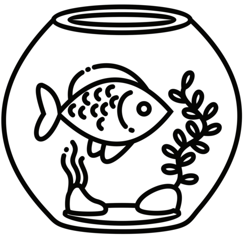 Fish tank coloring page free printable coloring pages