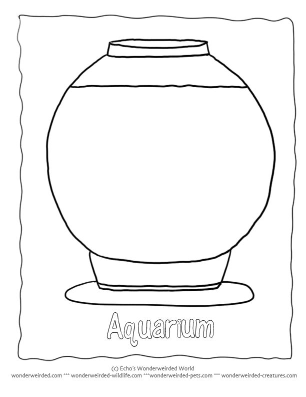 Blank aquarium coloring pages fish coloring page printable activities for kids