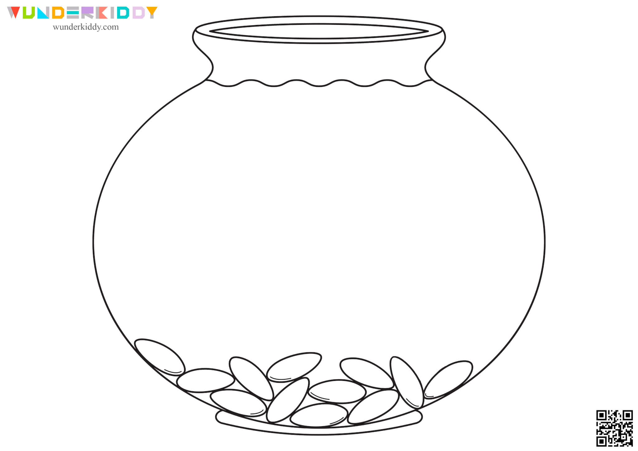 Free printable fish bowl craft template for kindergarten