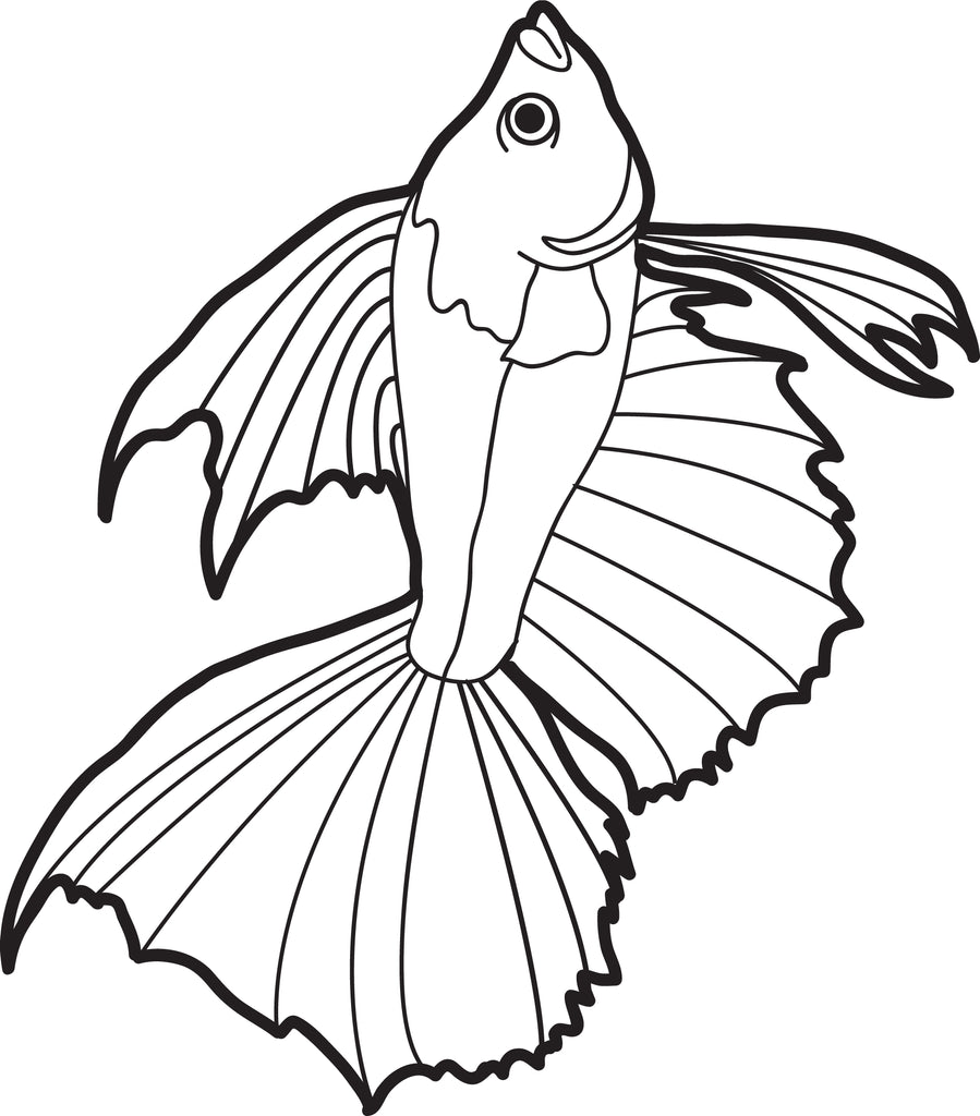 Printable realistic fish coloring page for kids â