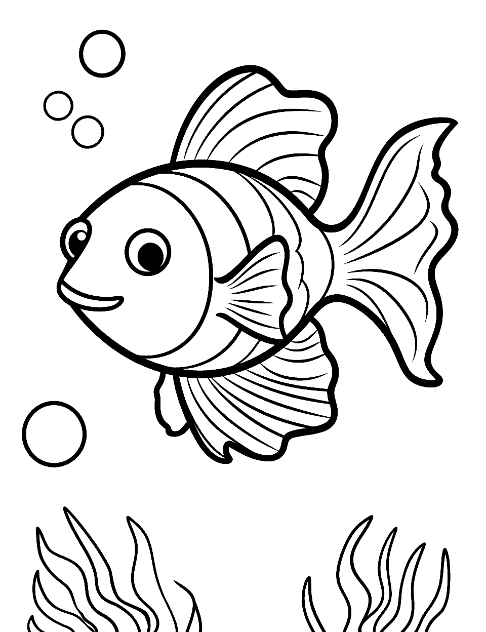 Fish coloring pages free printable sheets