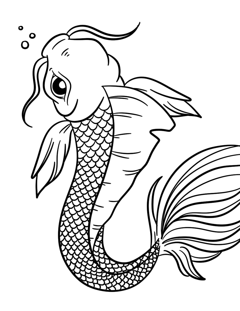 Koi fish coloring sheet scyap