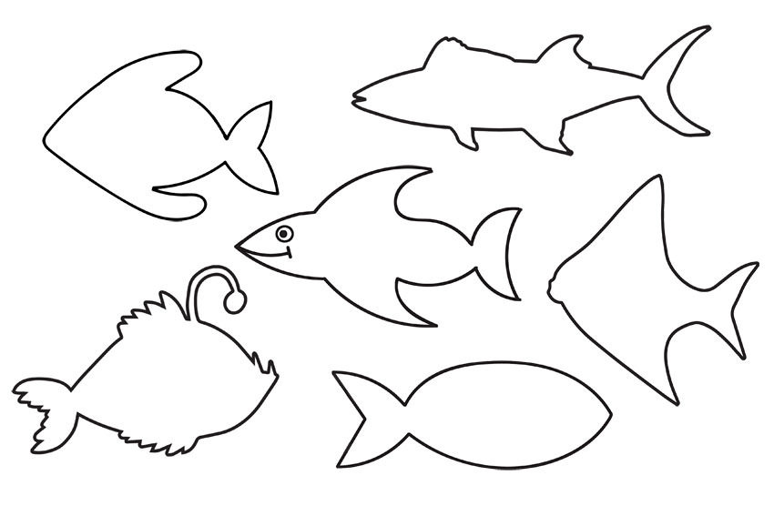 Free printable fish outline pages fish templates