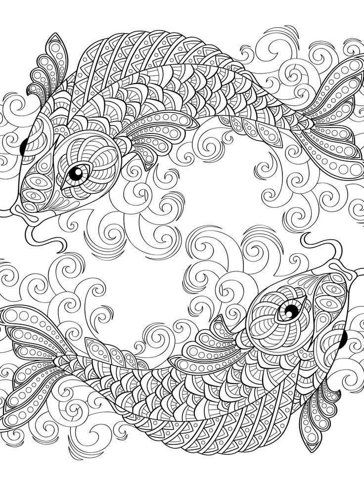 Absurdly whimsical adult coloring pages fish coloring page free adult coloring pages coloring book pages